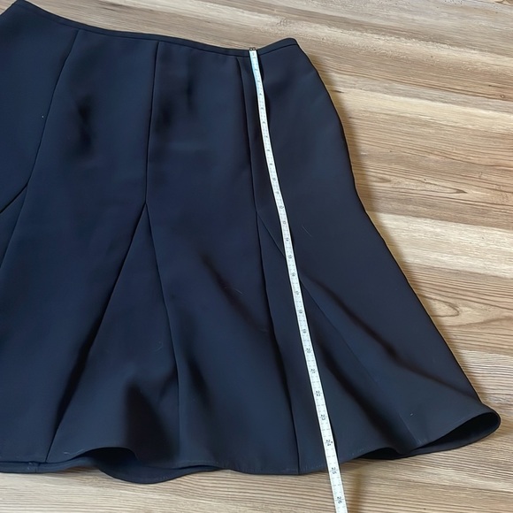 Talbots Fit and Flare Skirt Size 12 Black Office Career Business Lined Back zip - Picture 5 of 11
